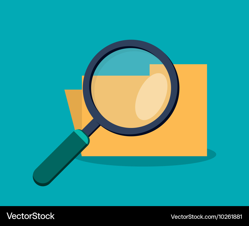 Search file folder lupe design Vector Image