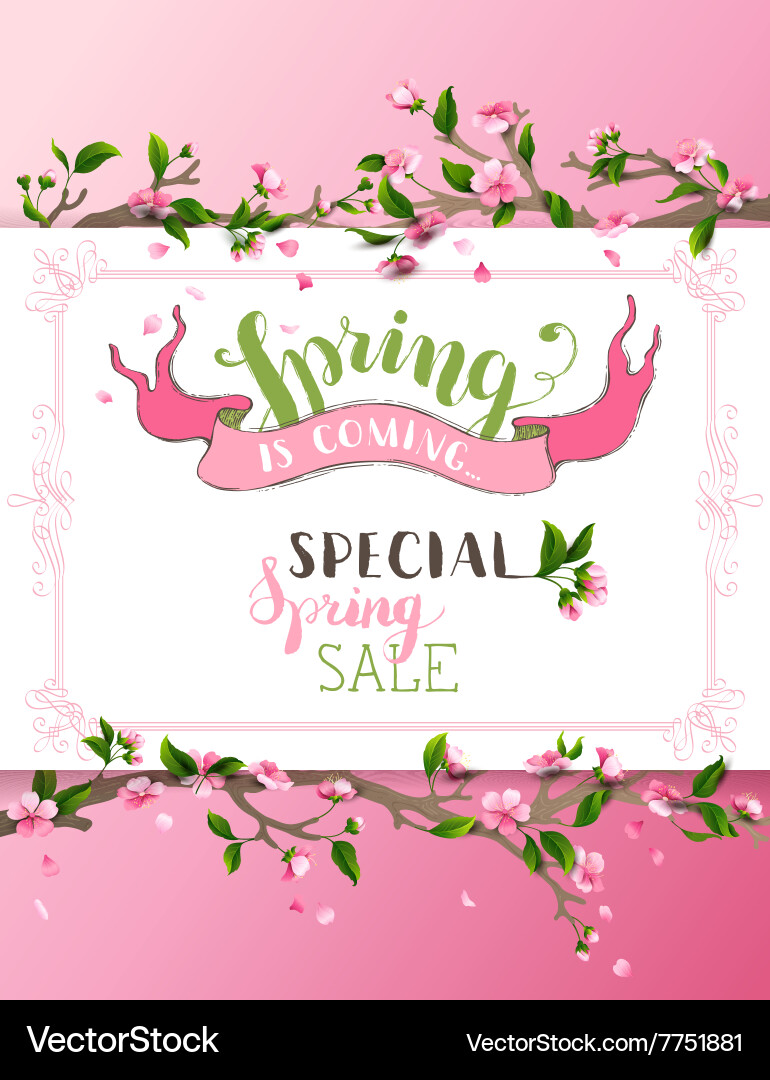 Spring background vector image