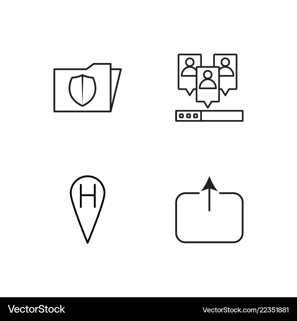 Web simple outlined icons set Web simple outlined icons set Vector Image