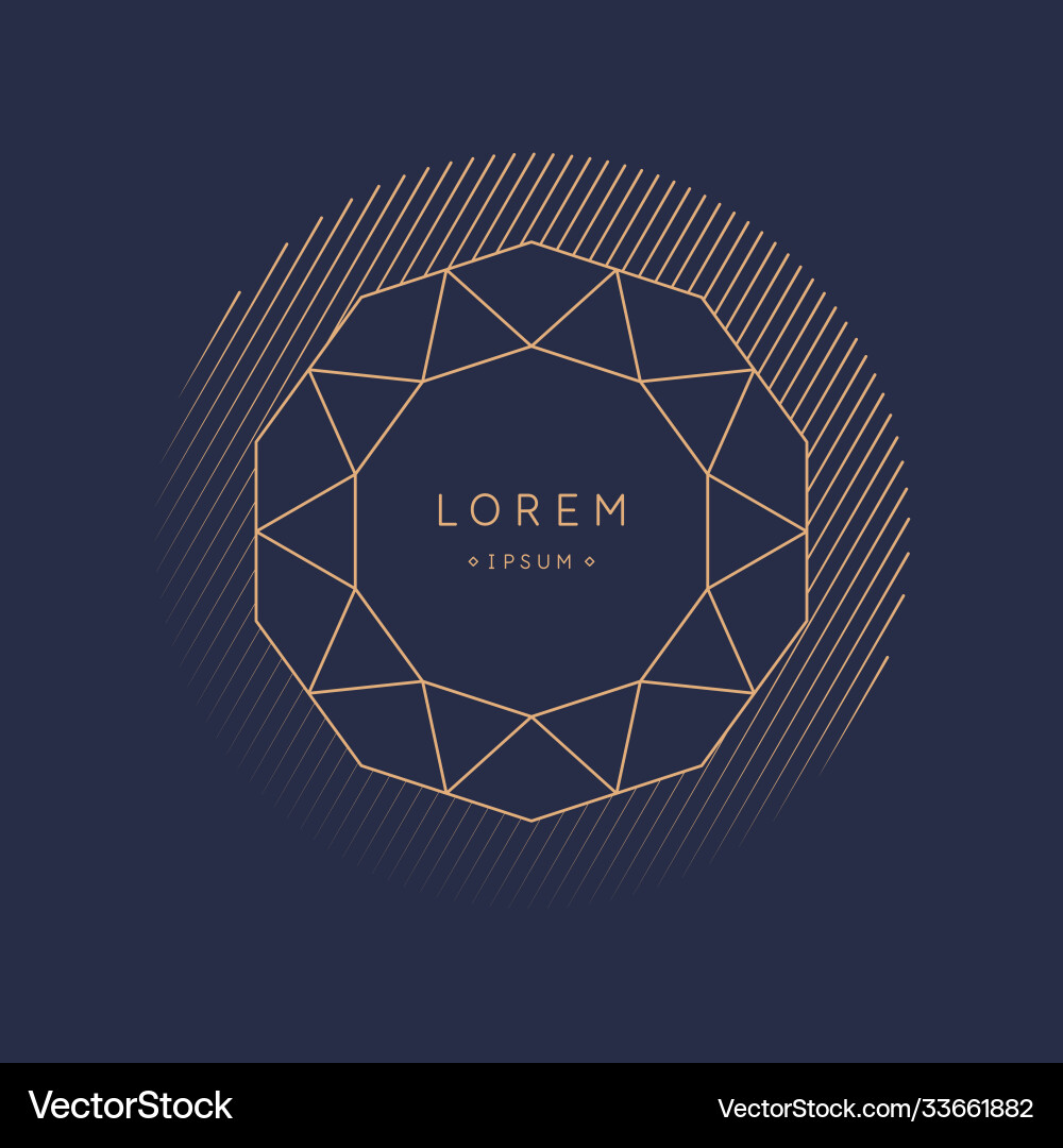 Abstract element with gold lines Abstract element with gold lines vector image
