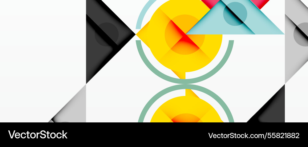 Abstract geometric composition with intersecting Abstract geometric composition with intersecting vector image