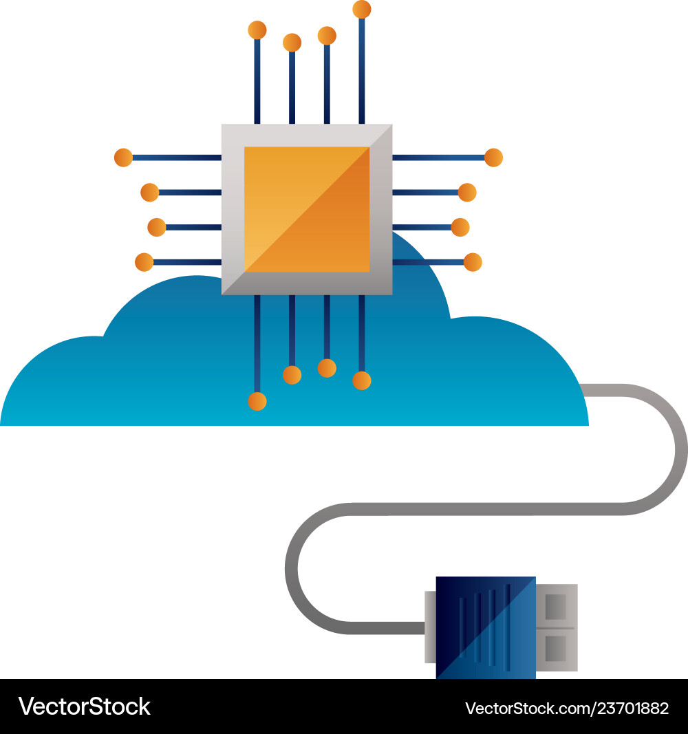 Cloud computing connector Vector Image