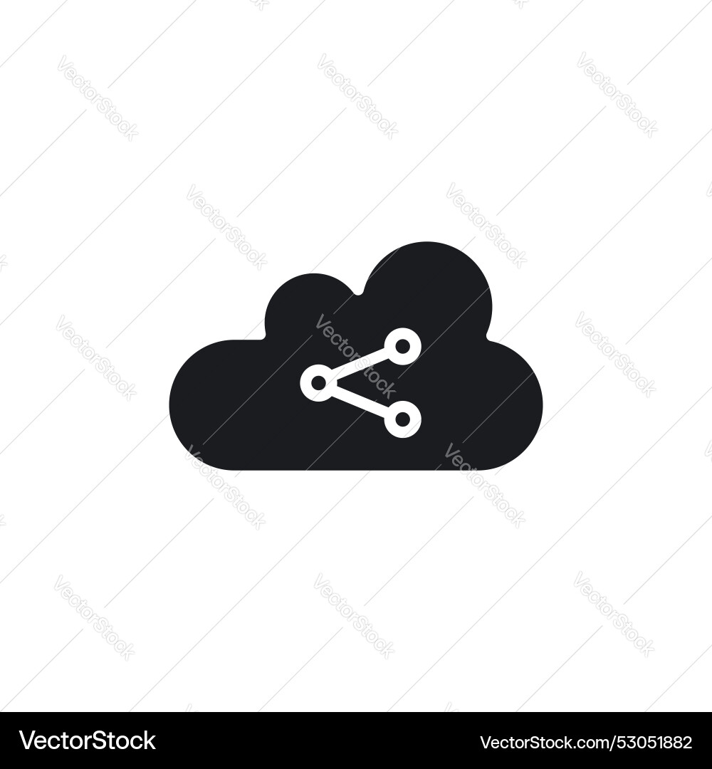 Cloud share icon set data sync to storage Cloud share icon set data sync to storage vector image