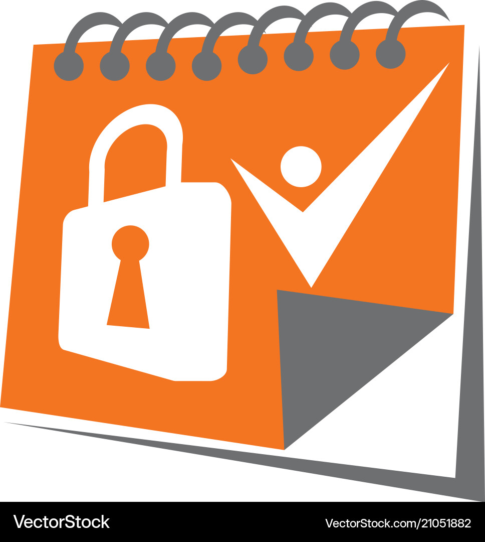 Date lock solution Vector Image