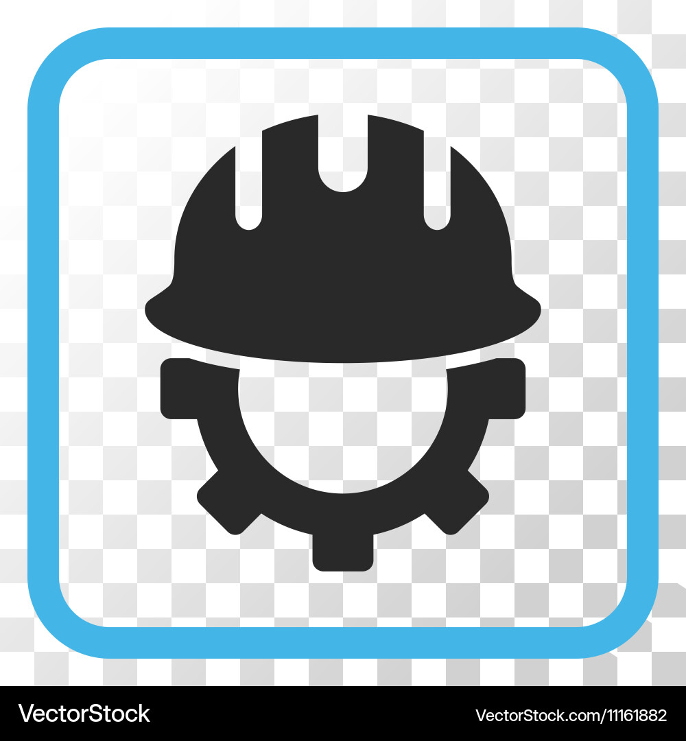 Development hardhat icon in a frame vector image