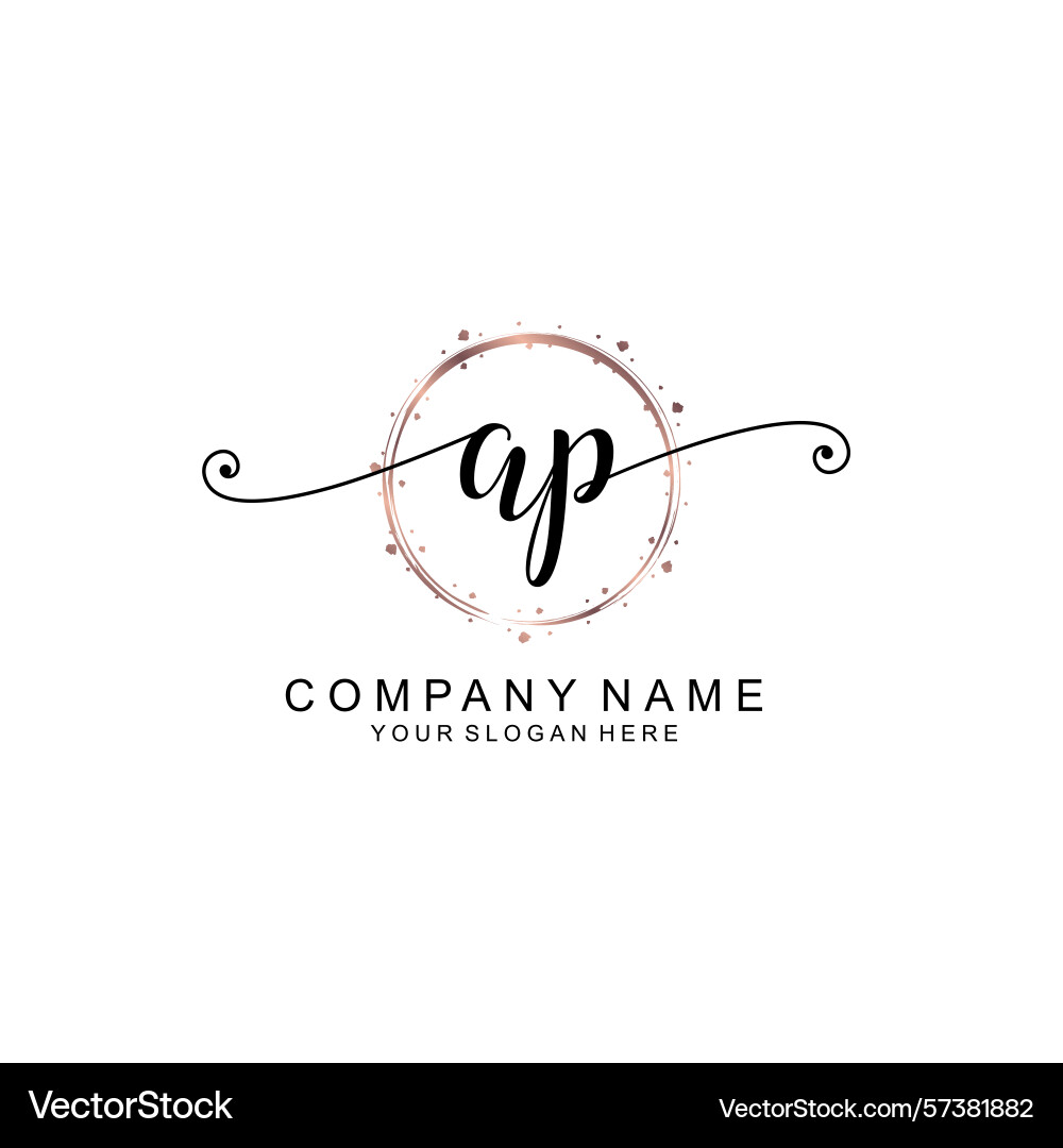 Elegant ap initial logo collection with modern Elegant ap initial logo collection with modern Vector Image