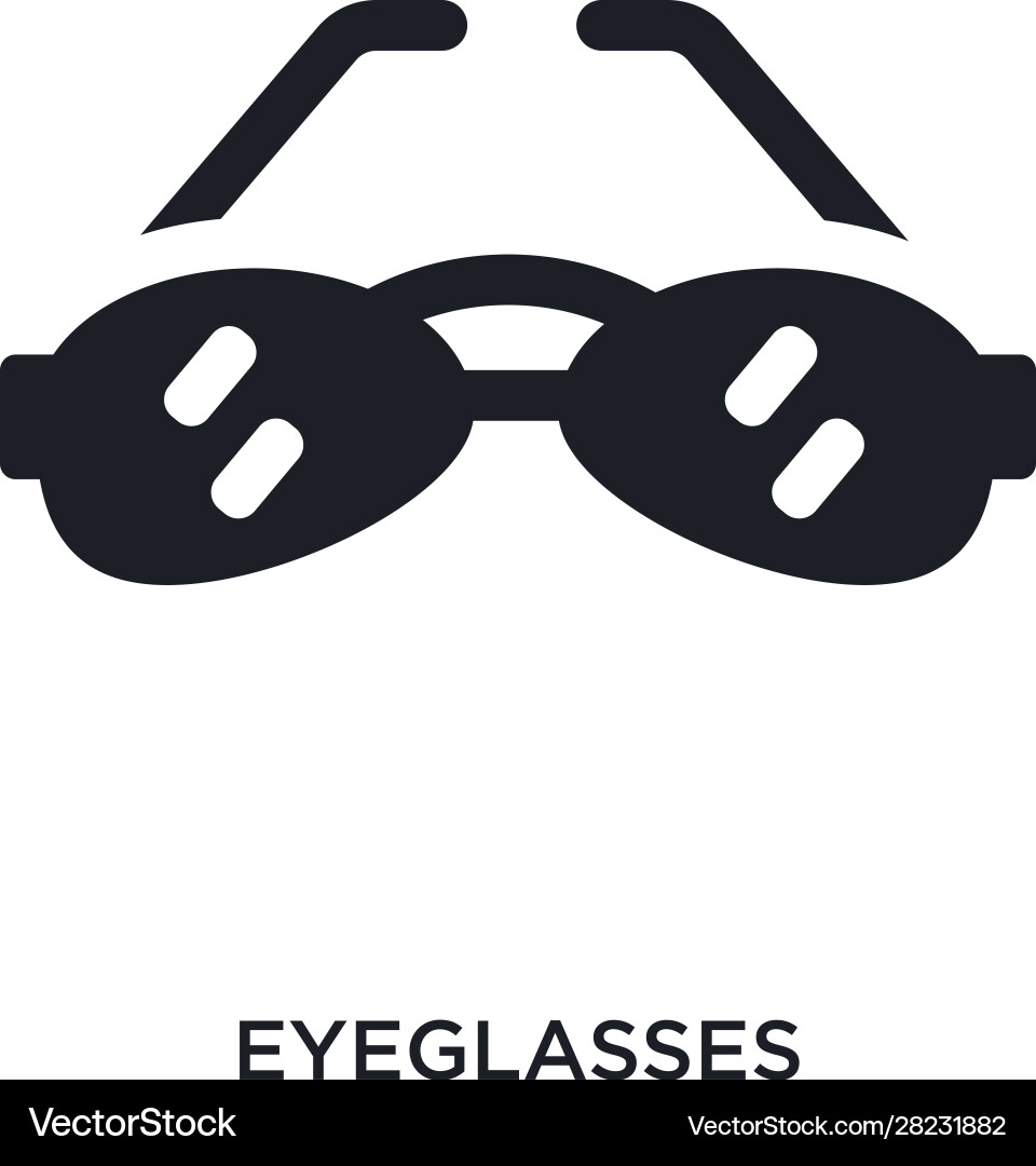 Eyeglasses isolated icon simple element from Vector Image