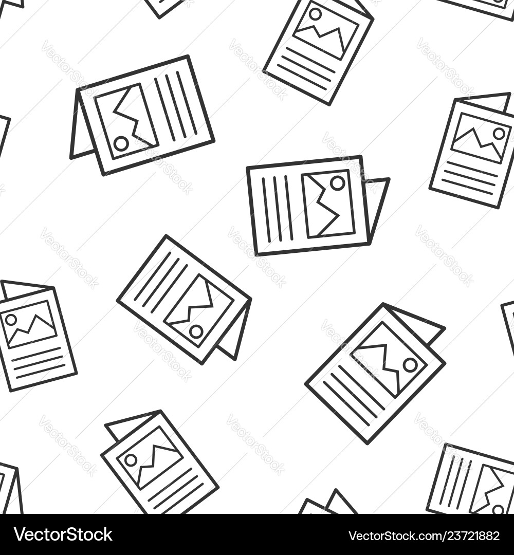 Flyer leaflet icon seamless pattern background Flyer leaflet icon seamless pattern background vector image