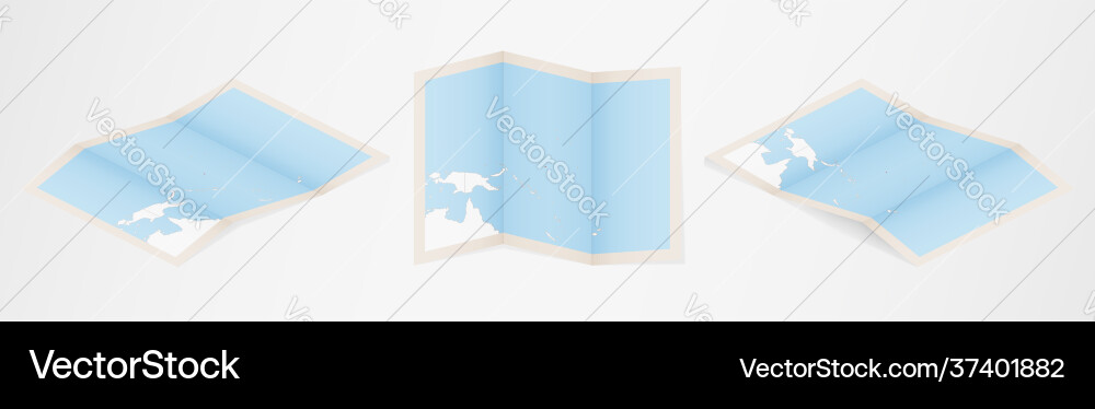 Folded map nauru in three different versions Folded map nauru in three different versions vector image
