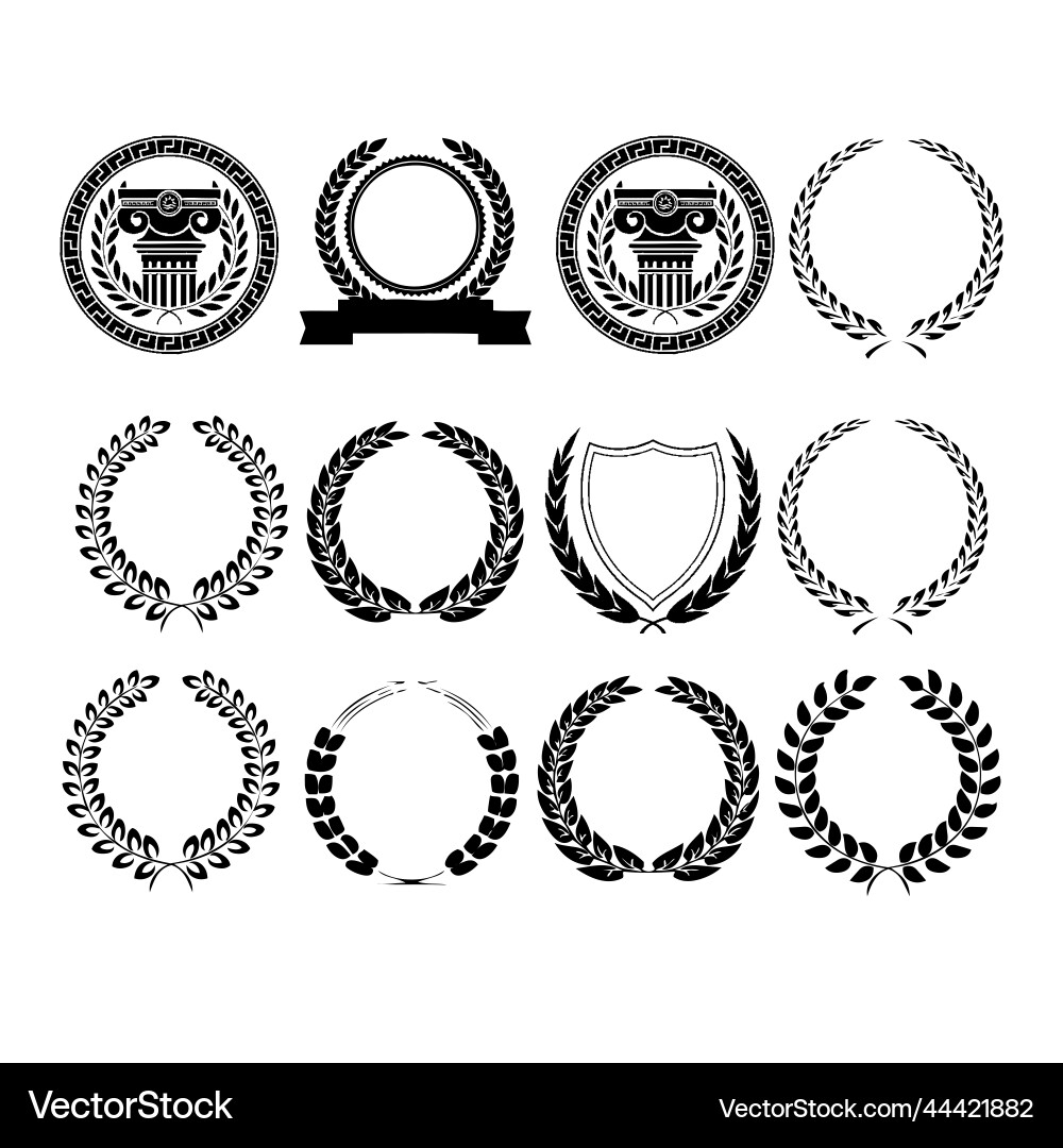 Frame round rectangle circle fram Vector Image