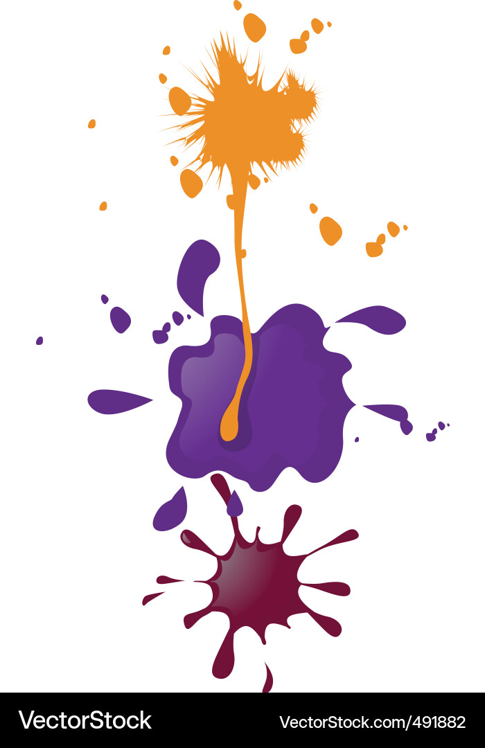 Paint Splatters and Blobs vector image