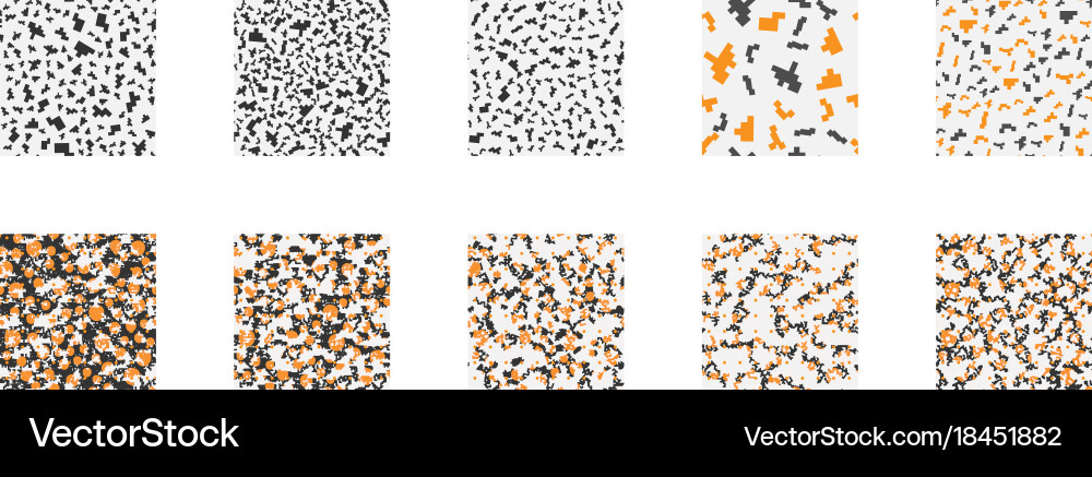 Seamless pixel art elements of design vector image