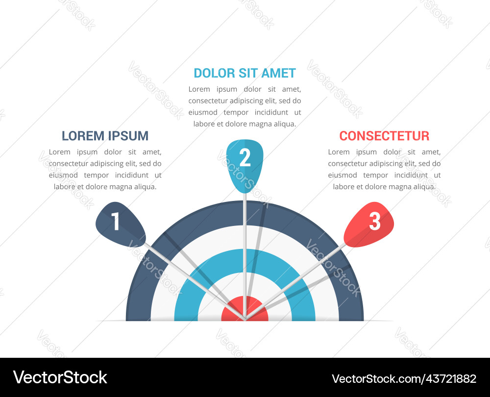 Target with three arrows Vector Image