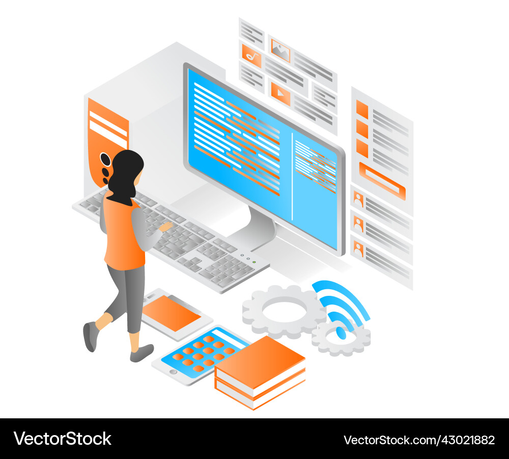 Ui designer progra Ui designer progra vector image