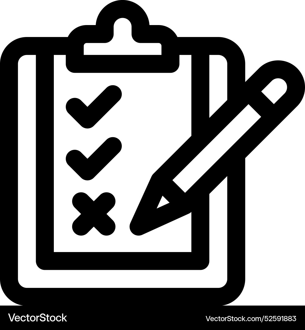 Clipboard icon thin linear style design isolated Vector Image