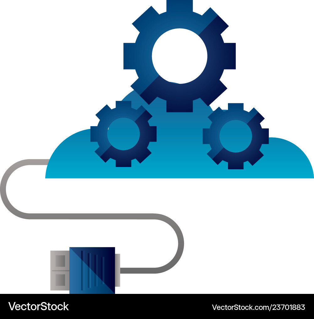 Cloud computing connector vector image