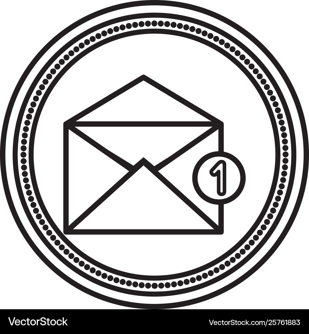 Envelope mail with counter number Envelope mail with counter number vector image