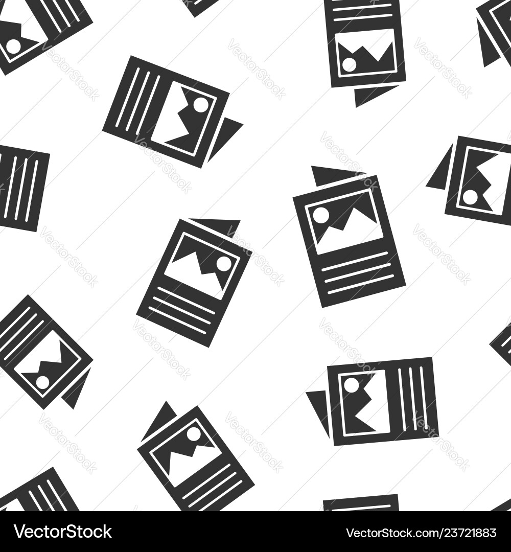 Flyer leaflet icon seamless pattern background Flyer leaflet icon seamless pattern background vector image