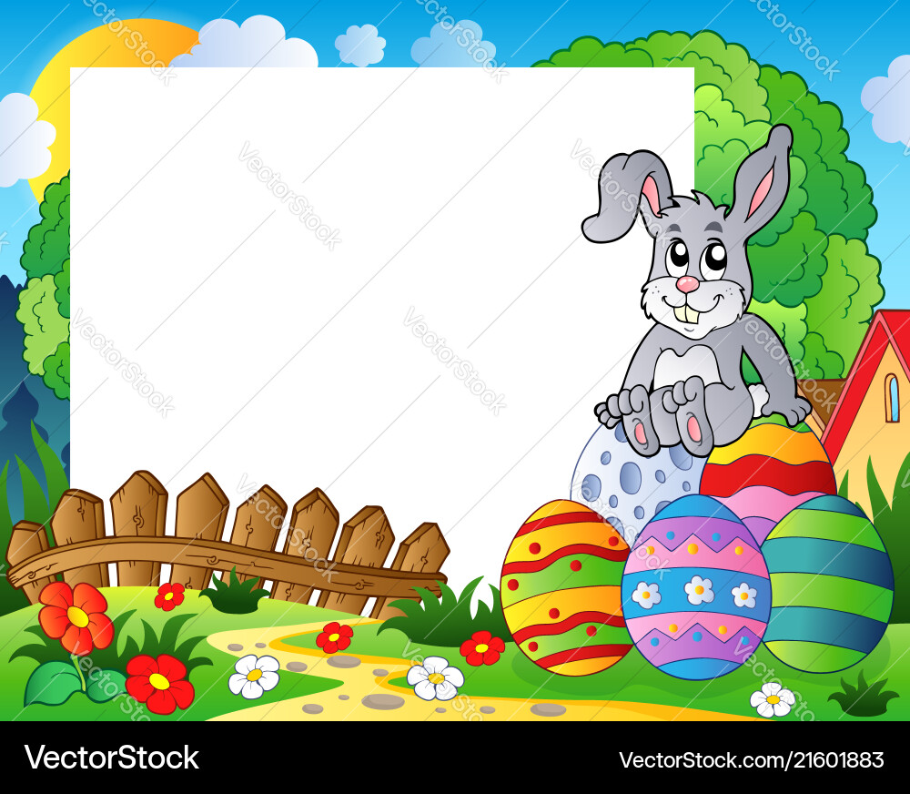 Frame with easter bunny theme 5 Frame with easter bunny theme 5 vector image
