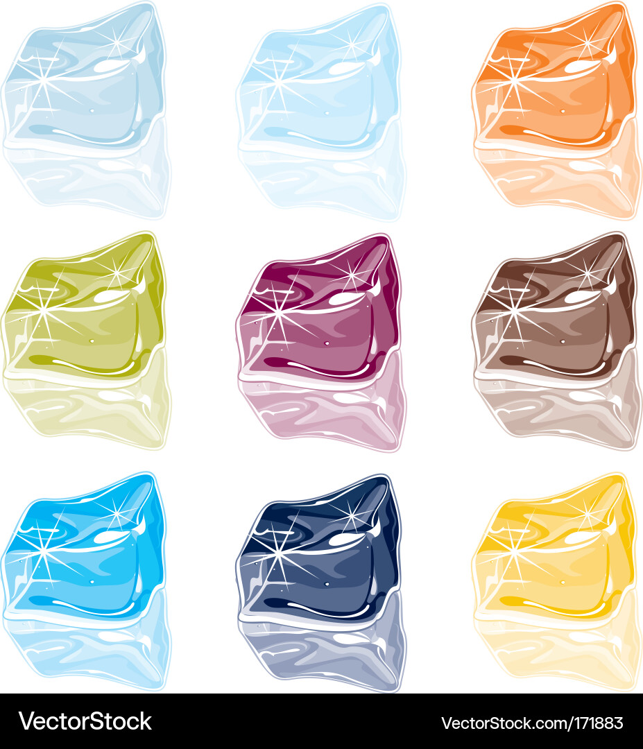 Ice cubes Royalty Free Vector Image - VectorStock