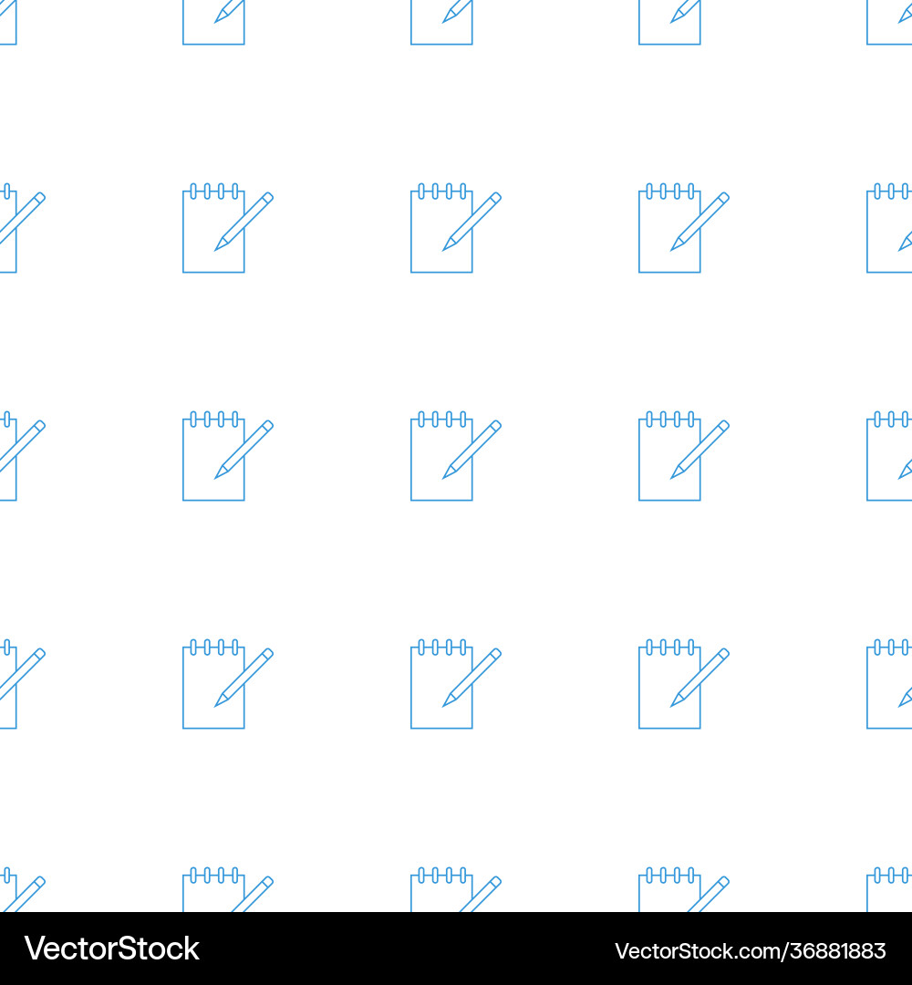 Notebook icon pattern seamless white background Vector Image