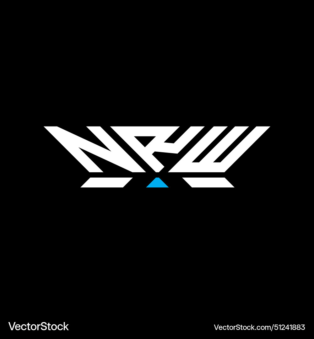 Nrw letter logo design nrw simple and modern logo Vector Image