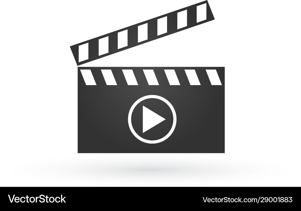 Realistic open movie clapperboard or clapper Realistic open movie clapperboard or clapper Vector Image