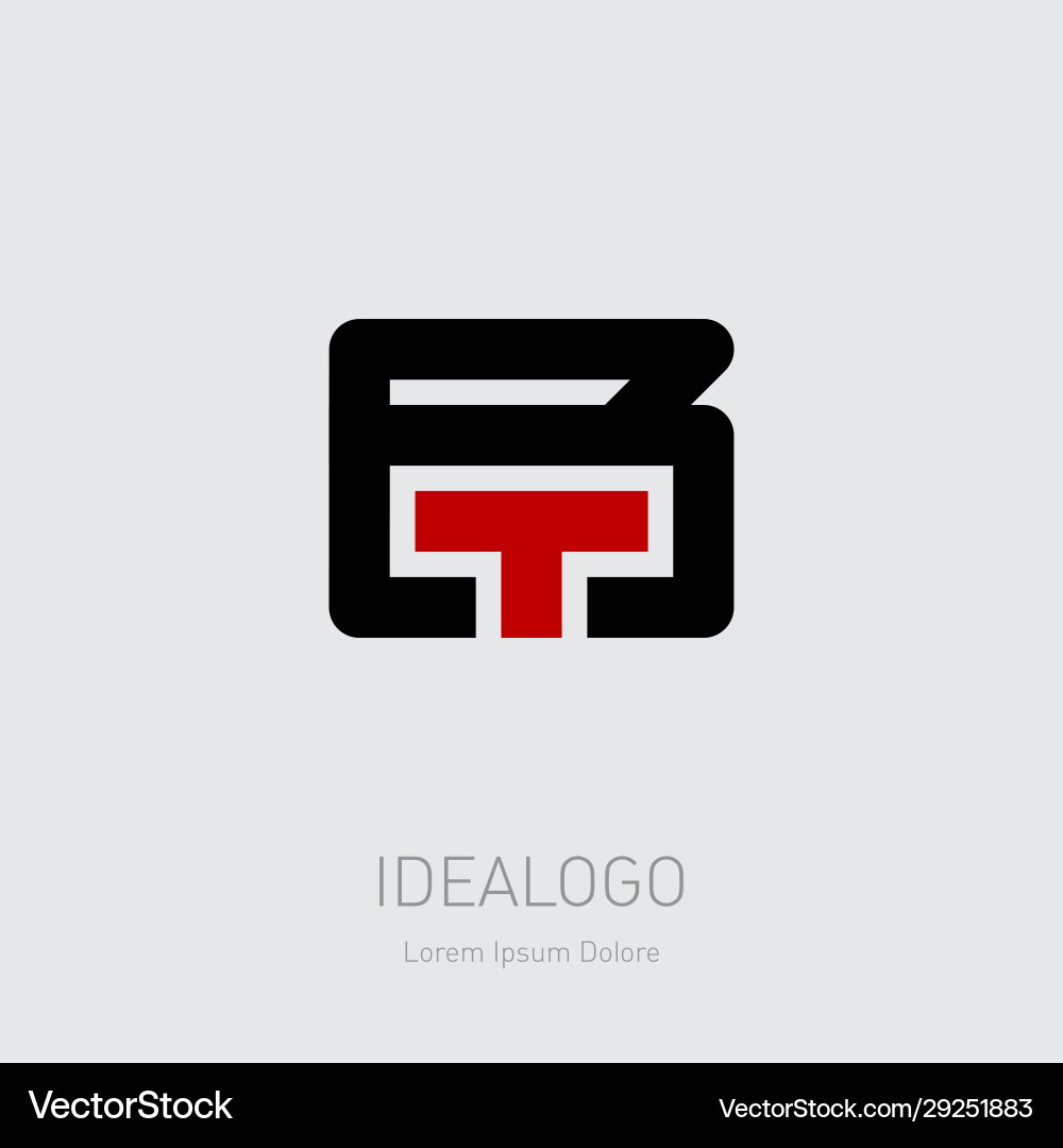 Rt - monogram or logotype r and t initials Rt - monogram or logotype r and t initials vector image