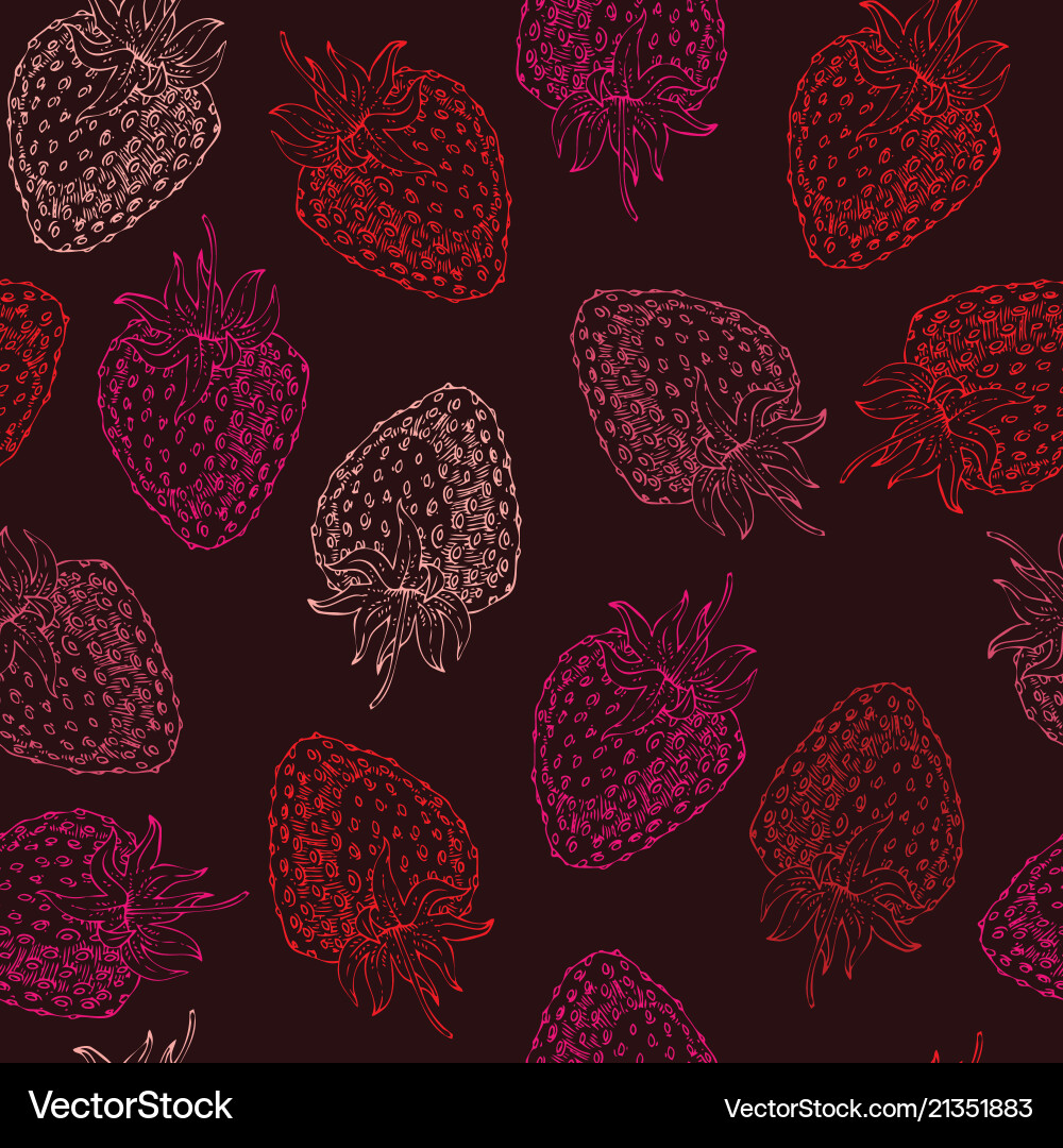 Seamless pattern with strawberry Seamless pattern with strawberry vector image