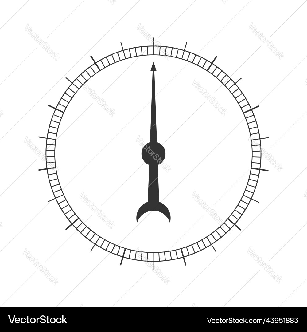 Set of round measuring scales with rotating arrows Vector Image