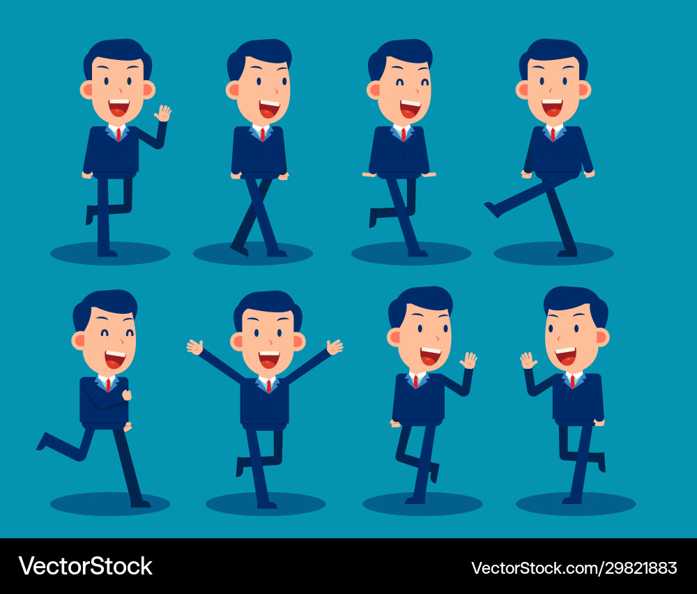 Simple businessman character for use in design Simple businessman character for use in design Vector Image