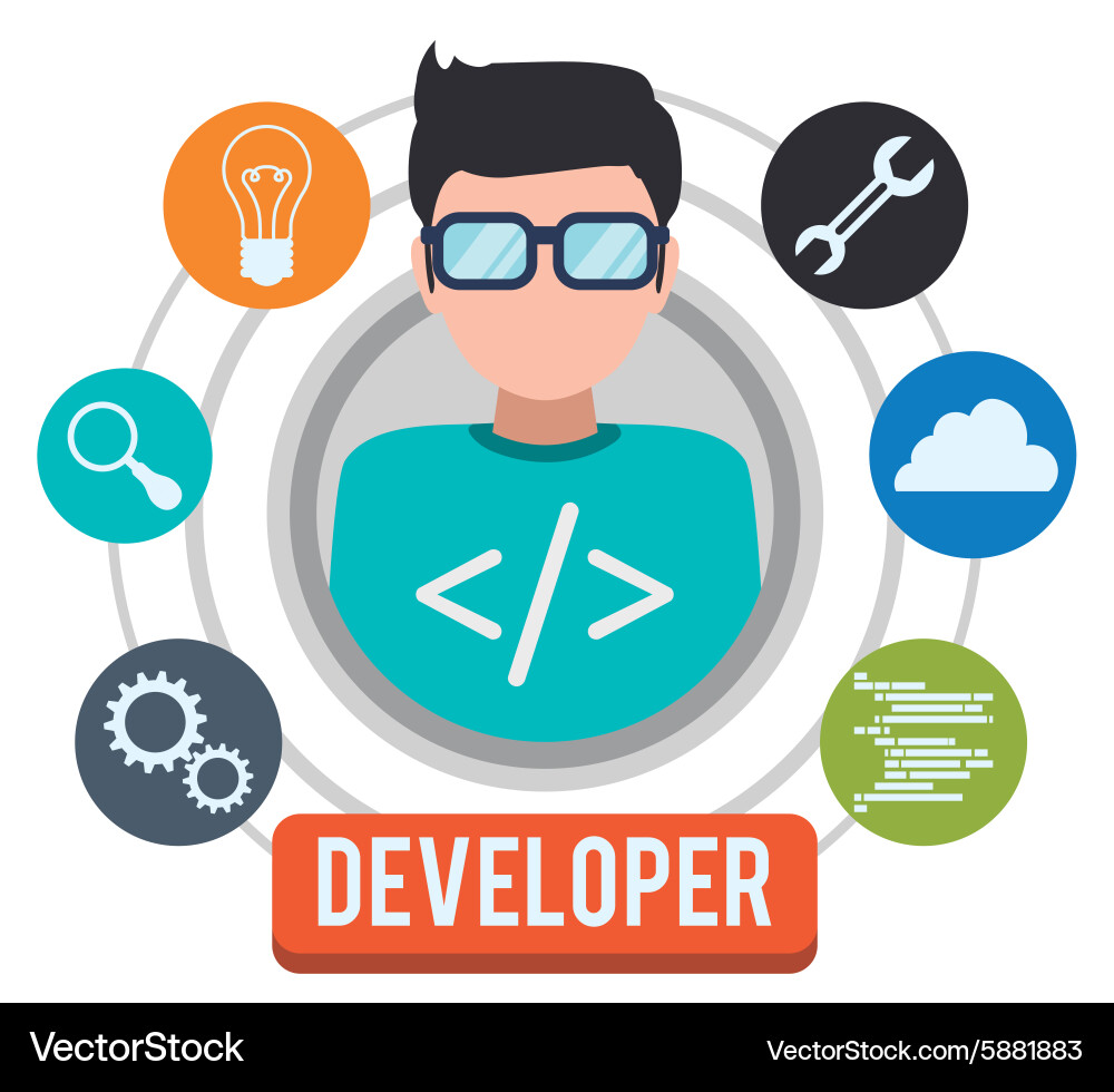 Web developer design vector image