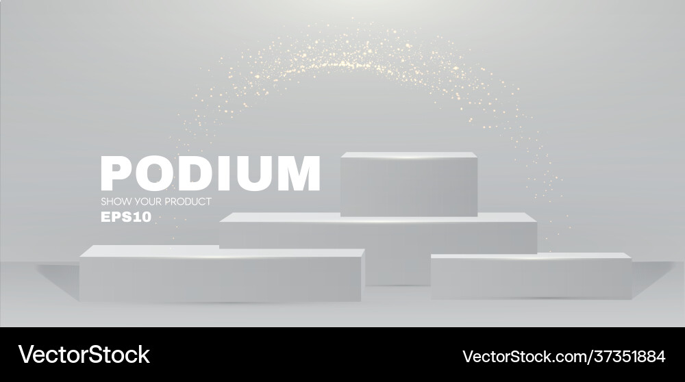 3d podium realistic minimal empty scene showcase 3d podium realistic minimal empty scene showcase vector image