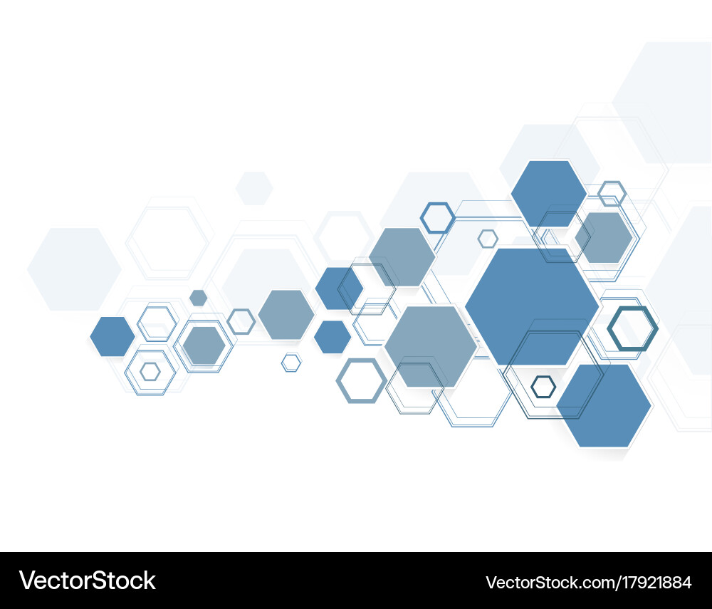 Abstract hexagonal structures vector image