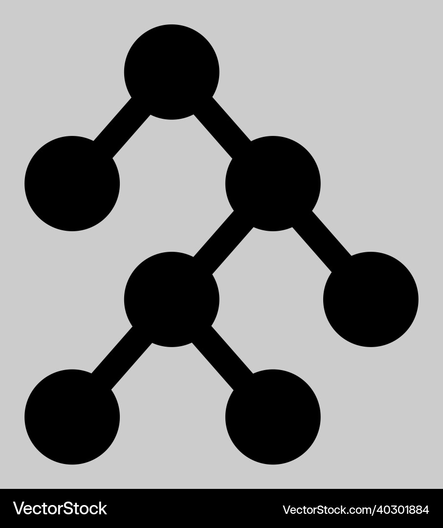 Binary tree icon Binary tree icon Vector Image