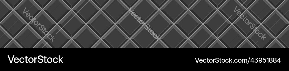 Black square tile in diagonal arrangement kitchen Vector Image