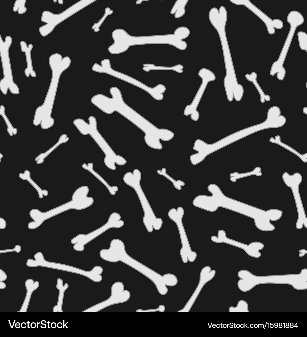 Bone Pattern - Seamless Print vector image