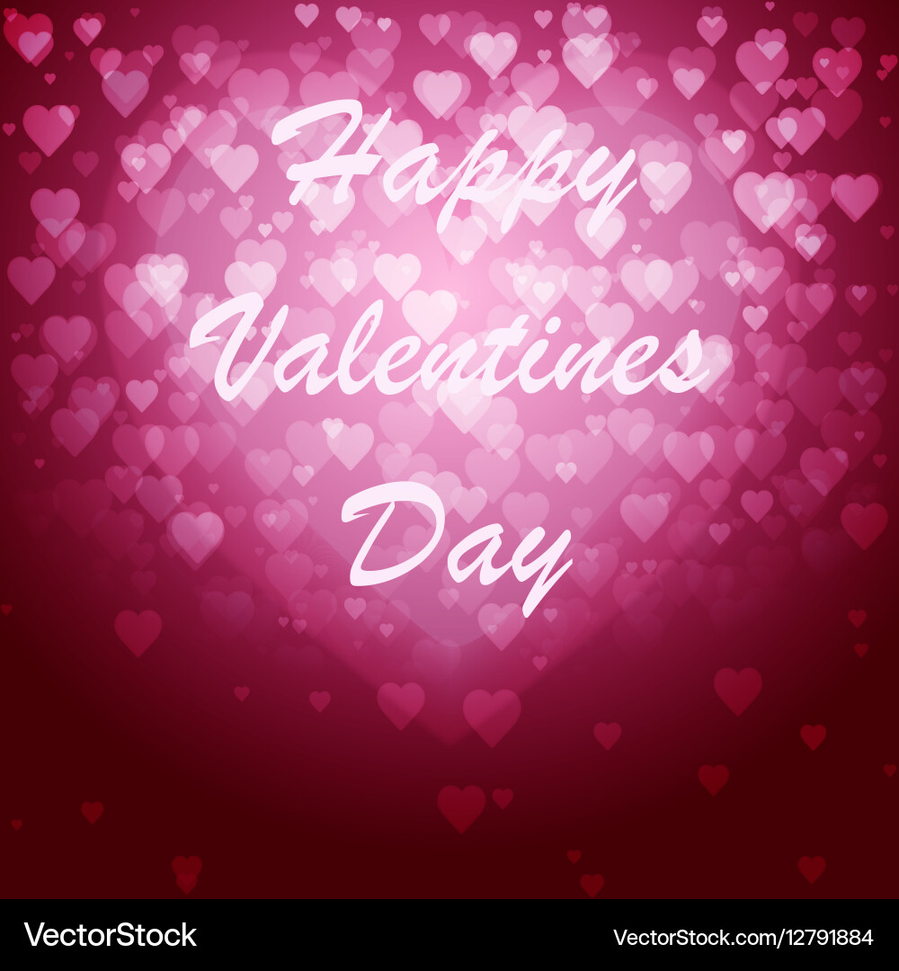 Festive blurred red background with bokeh vector image