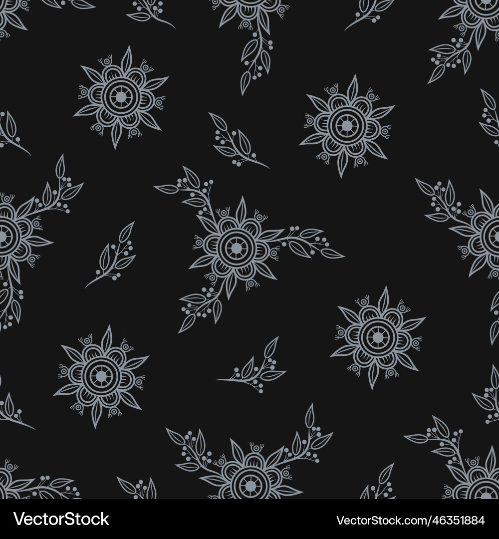 Gentle abstract decorative floral seamless Vector Image