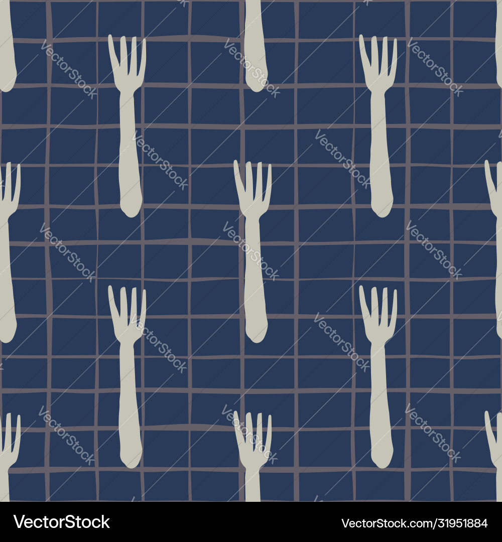 Geometric fork seamless pattern on line Geometric fork seamless pattern on line vector image