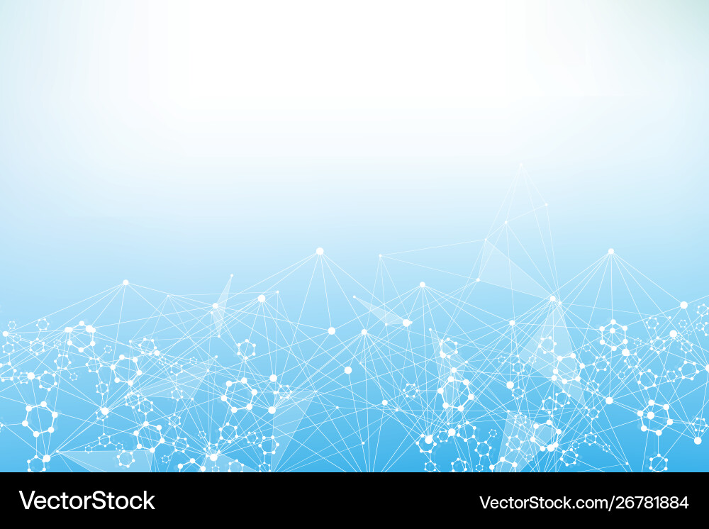 Hexagonal abstract background big data Vector Image