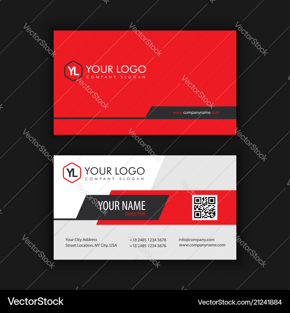 Modern creative and clean business card template vector image