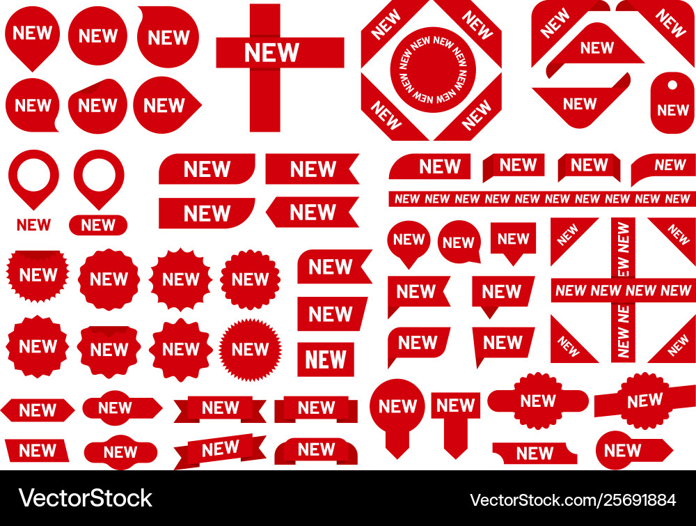 New sticker badge newest arrival sale ribbon New sticker badge newest arrival sale ribbon vector image