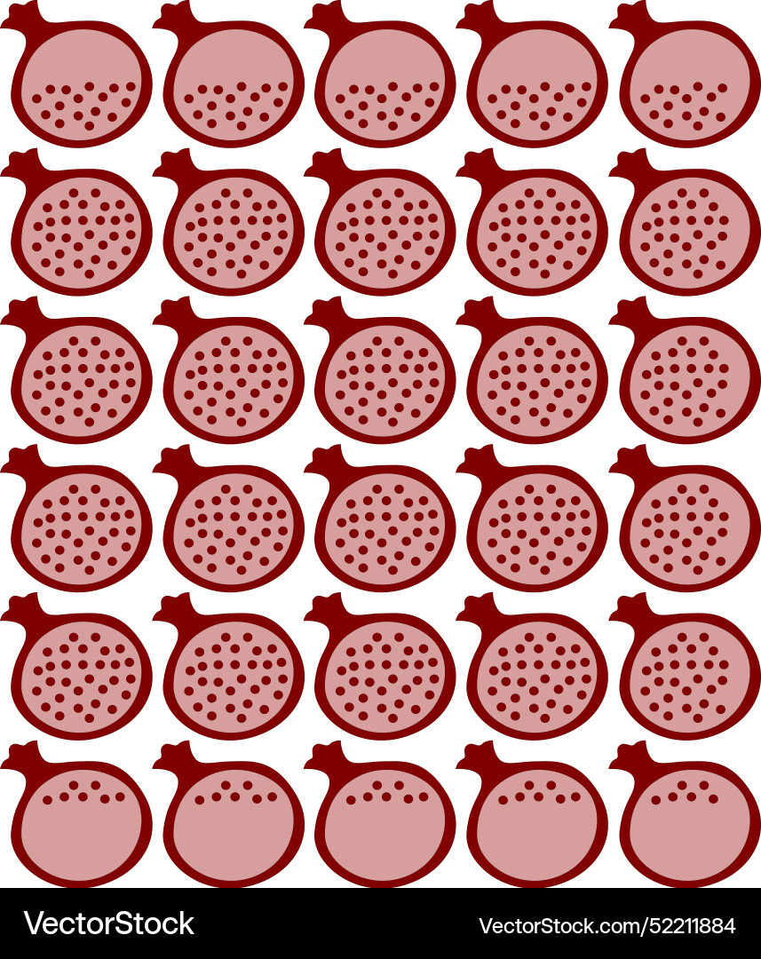 Retro pomegranate design pattern texture vector image