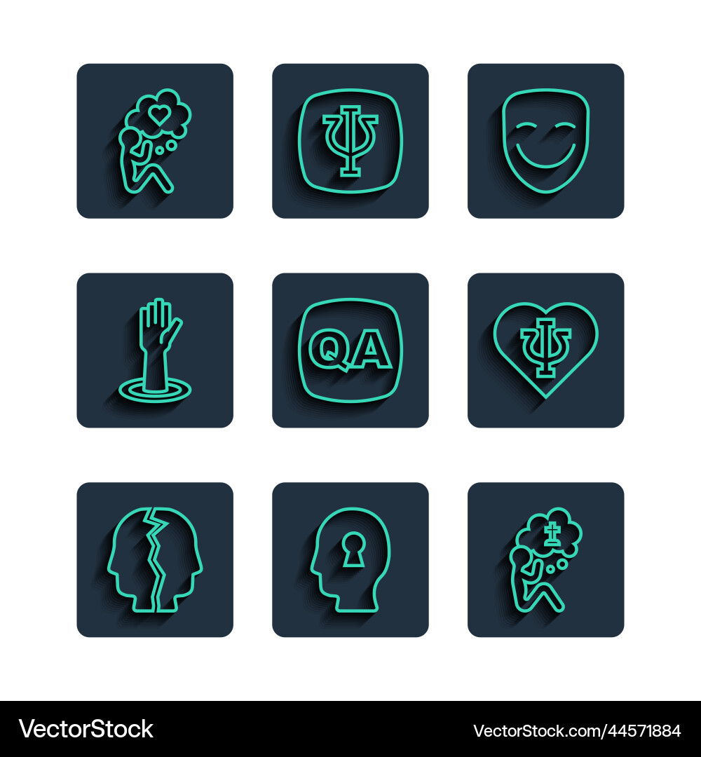 Set line bipolar disorder solution to the problem vector image