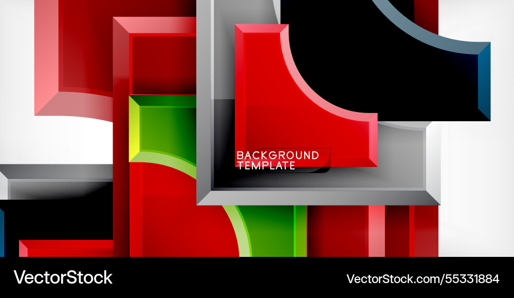 Square arrow shapes with round elements Vector Image