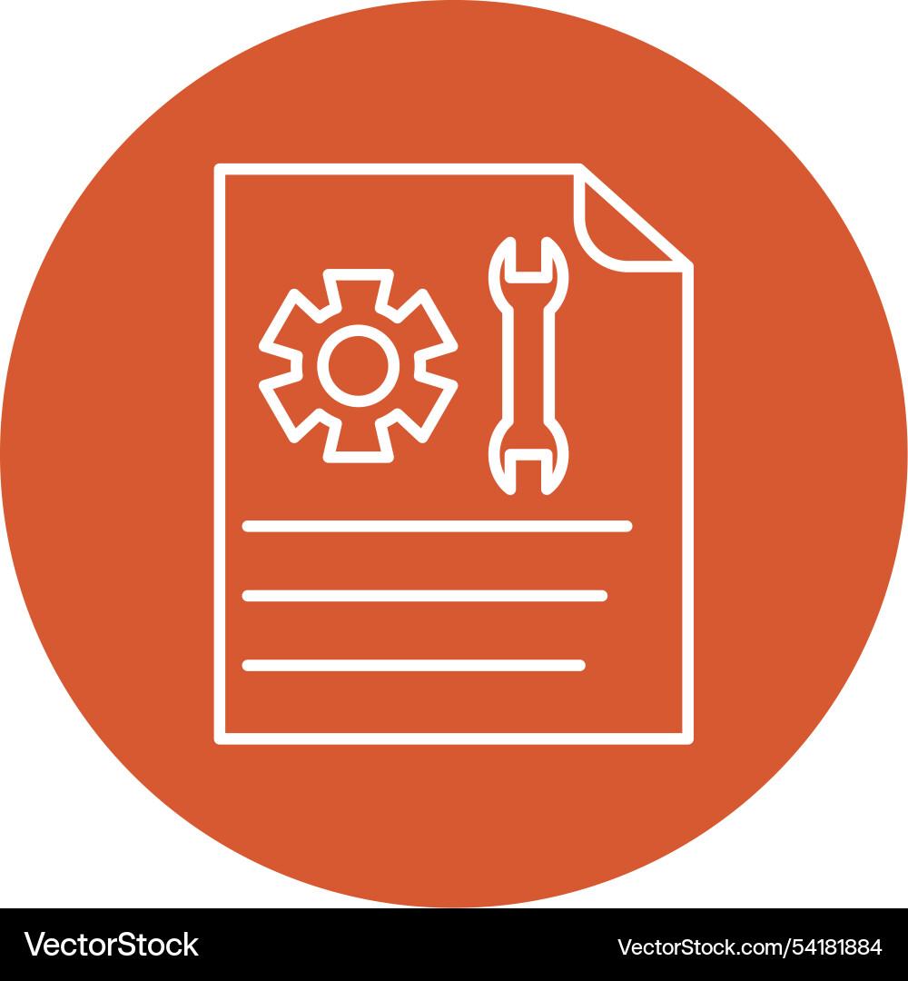Technical support line circle icon Vector Image