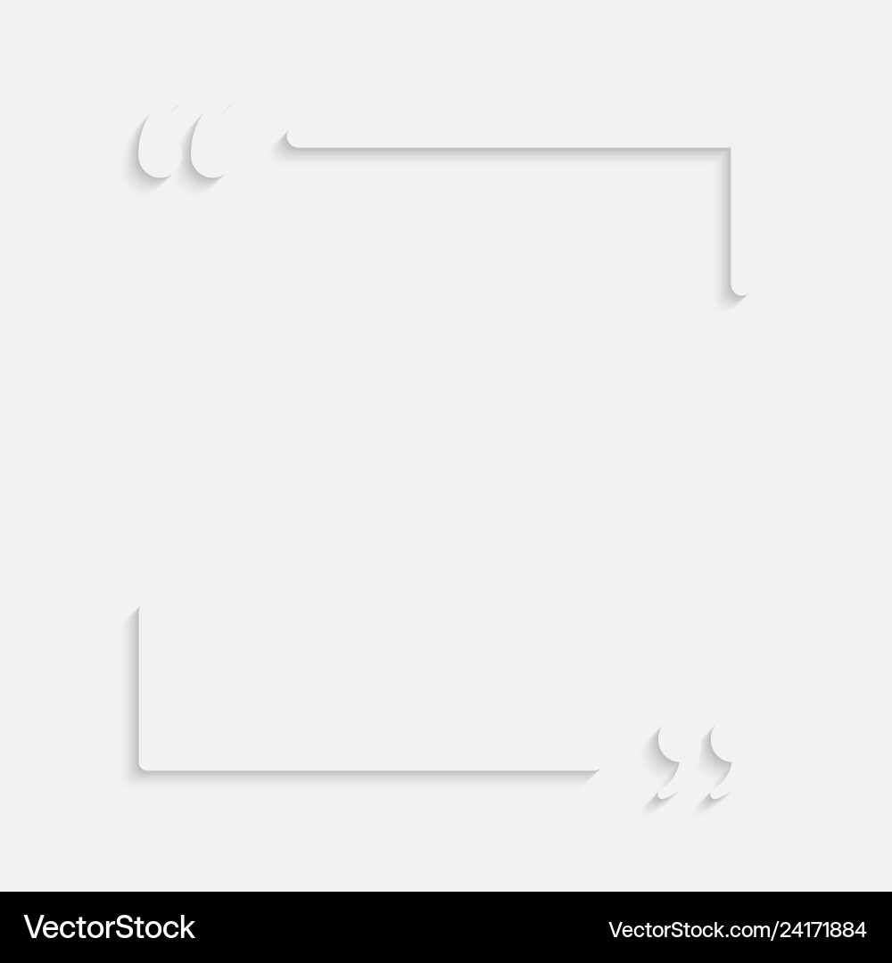 Template quote square with bracket empty Template quote square with bracket empty Vector Image