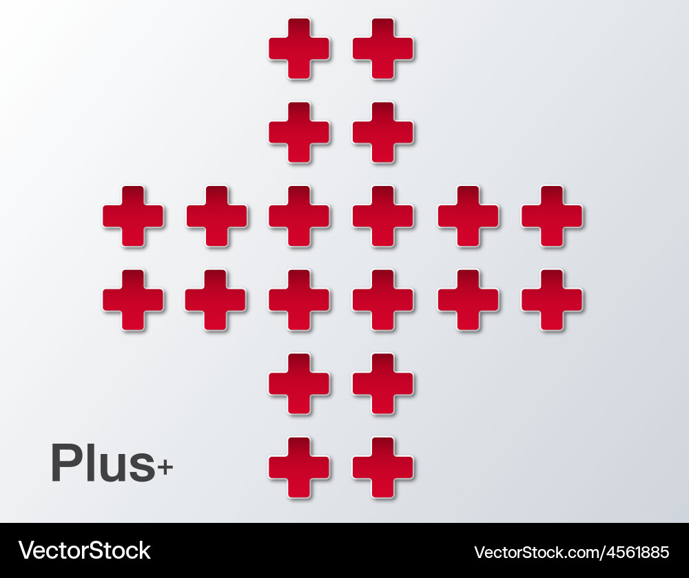 Abstract background with red plus Vector Image