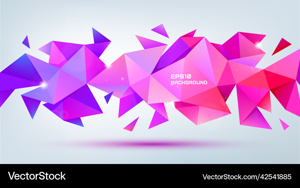 Abstract geometric 3d facet shape use Abstract geometric 3d facet shape use vector image